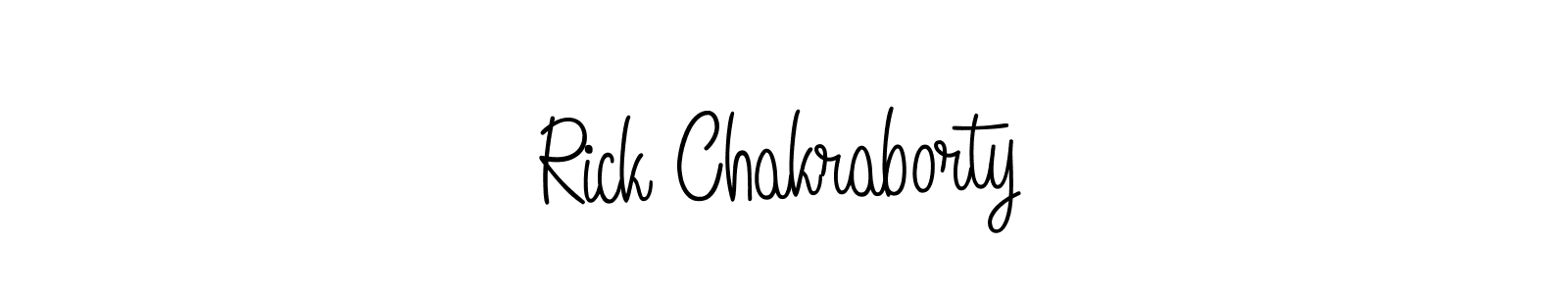 Make a beautiful signature design for name Rick Chakraborty. With this signature (Angelique-Rose-font-FFP) style, you can create a handwritten signature for free. Rick Chakraborty signature style 5 images and pictures png