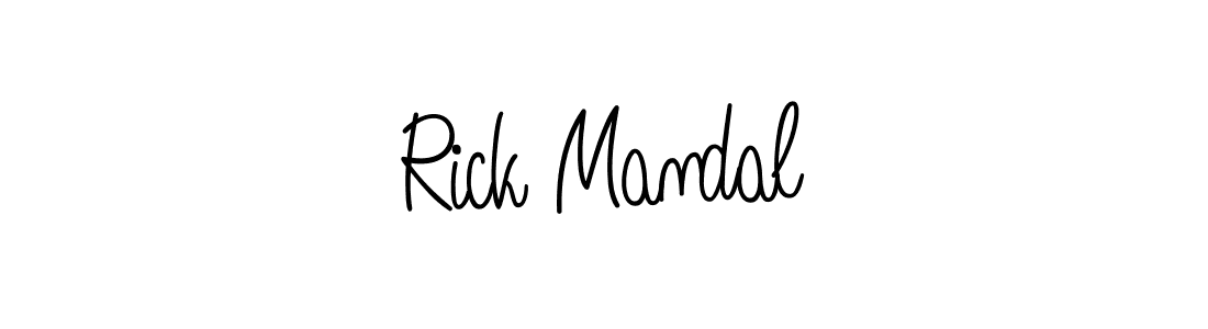 Rick Mandal stylish signature style. Best Handwritten Sign (Angelique-Rose-font-FFP) for my name. Handwritten Signature Collection Ideas for my name Rick Mandal. Rick Mandal signature style 5 images and pictures png
