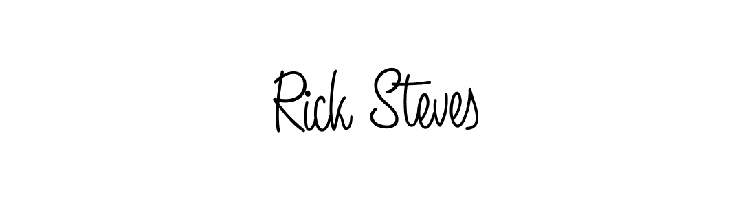 You should practise on your own different ways (Angelique-Rose-font-FFP) to write your name (Rick Steves) in signature. don't let someone else do it for you. Rick Steves signature style 5 images and pictures png