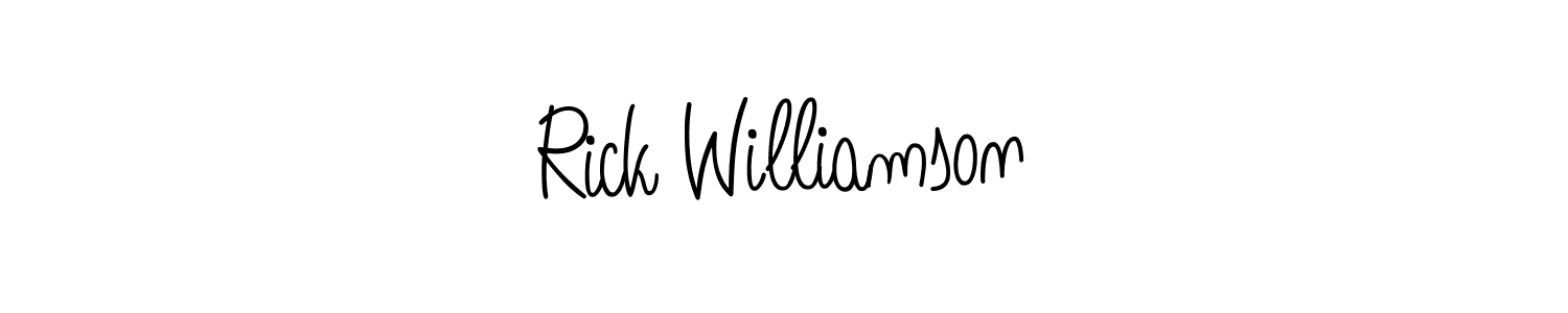 How to make Rick Williamson name signature. Use Angelique-Rose-font-FFP style for creating short signs online. This is the latest handwritten sign. Rick Williamson signature style 5 images and pictures png