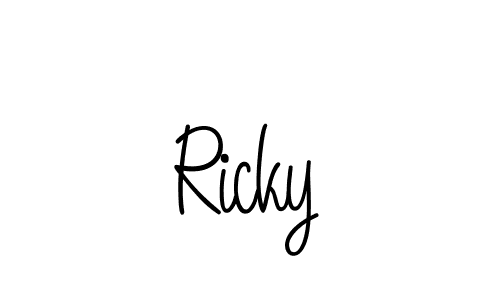 Design your own signature with our free online signature maker. With this signature software, you can create a handwritten (Angelique-Rose-font-FFP) signature for name Ricky. Ricky signature style 5 images and pictures png