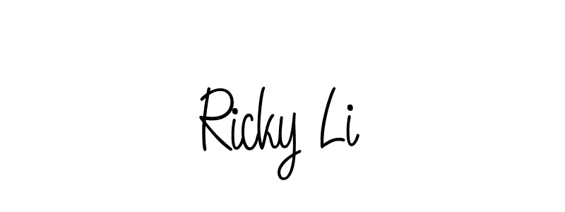 Make a beautiful signature design for name Ricky Li. With this signature (Angelique-Rose-font-FFP) style, you can create a handwritten signature for free. Ricky Li signature style 5 images and pictures png