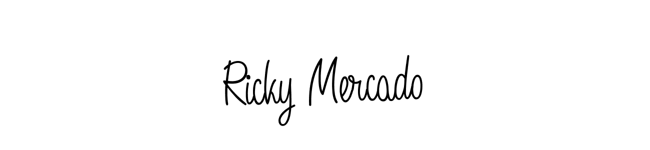 The best way (Angelique-Rose-font-FFP) to make a short signature is to pick only two or three words in your name. The name Ricky Mercado include a total of six letters. For converting this name. Ricky Mercado signature style 5 images and pictures png