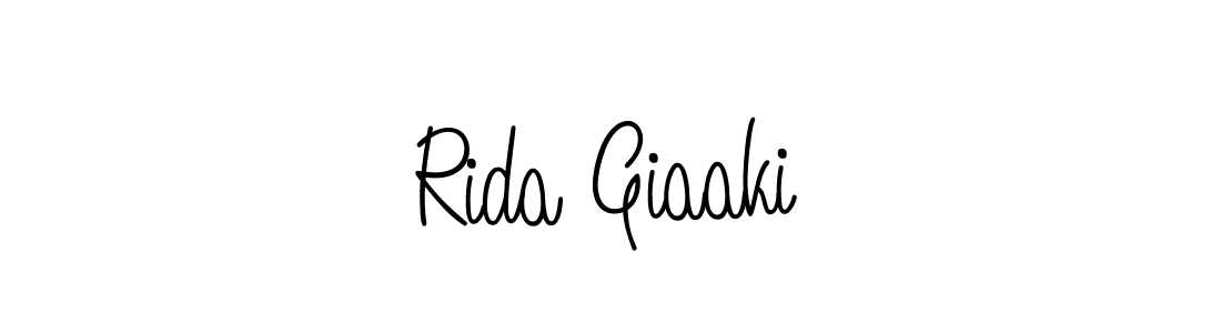 Use a signature maker to create a handwritten signature online. With this signature software, you can design (Angelique-Rose-font-FFP) your own signature for name Rida Giaaki. Rida Giaaki signature style 5 images and pictures png