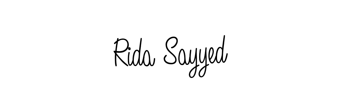 How to make Rida Sayyed signature? Angelique-Rose-font-FFP is a professional autograph style. Create handwritten signature for Rida Sayyed name. Rida Sayyed signature style 5 images and pictures png