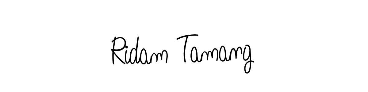 How to Draw Ridam Tamang signature style? Angelique-Rose-font-FFP is a latest design signature styles for name Ridam Tamang. Ridam Tamang signature style 5 images and pictures png