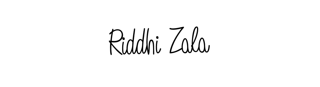 How to make Riddhi Zala name signature. Use Angelique-Rose-font-FFP style for creating short signs online. This is the latest handwritten sign. Riddhi Zala signature style 5 images and pictures png