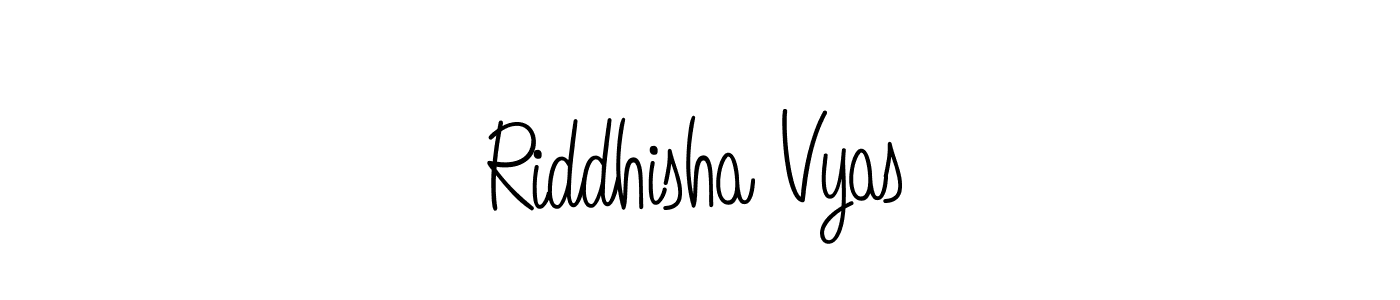 Design your own signature with our free online signature maker. With this signature software, you can create a handwritten (Angelique-Rose-font-FFP) signature for name Riddhisha Vyas. Riddhisha Vyas signature style 5 images and pictures png