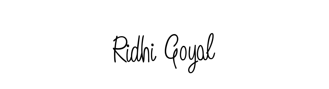 You should practise on your own different ways (Angelique-Rose-font-FFP) to write your name (Ridhi Goyal) in signature. don't let someone else do it for you. Ridhi Goyal signature style 5 images and pictures png