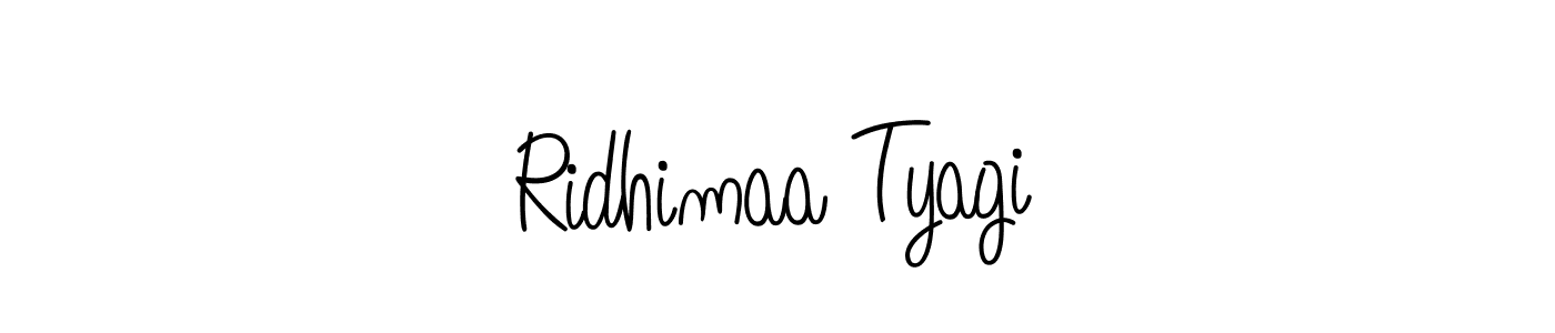 Design your own signature with our free online signature maker. With this signature software, you can create a handwritten (Angelique-Rose-font-FFP) signature for name Ridhimaa Tyagi. Ridhimaa Tyagi signature style 5 images and pictures png
