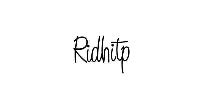 Use a signature maker to create a handwritten signature online. With this signature software, you can design (Angelique-Rose-font-FFP) your own signature for name Ridhitp. Ridhitp signature style 5 images and pictures png