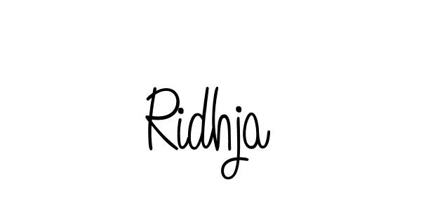 Create a beautiful signature design for name Ridhja. With this signature (Angelique-Rose-font-FFP) fonts, you can make a handwritten signature for free. Ridhja signature style 5 images and pictures png