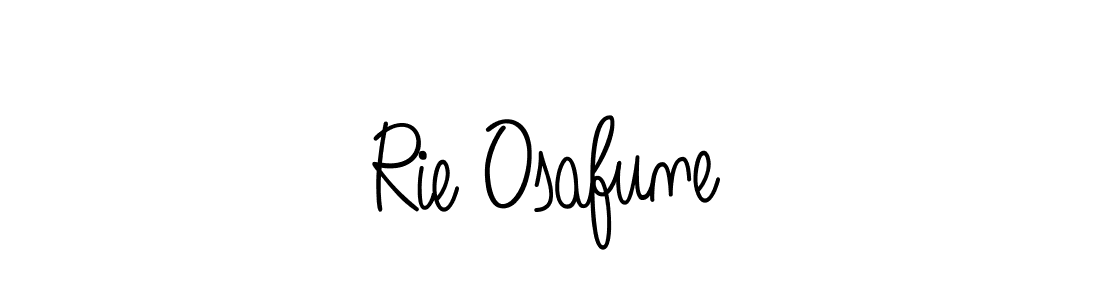 Use a signature maker to create a handwritten signature online. With this signature software, you can design (Angelique-Rose-font-FFP) your own signature for name Rie Osafune. Rie Osafune signature style 5 images and pictures png