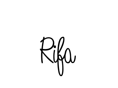 Use a signature maker to create a handwritten signature online. With this signature software, you can design (Angelique-Rose-font-FFP) your own signature for name Rifa. Rifa signature style 5 images and pictures png