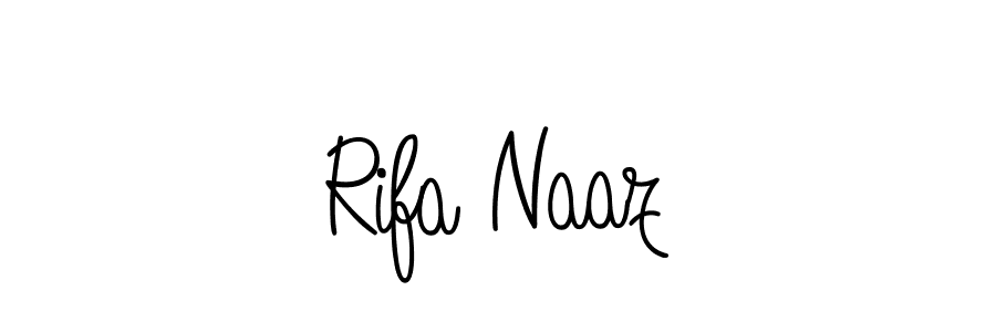 Create a beautiful signature design for name Rifa Naaz. With this signature (Angelique-Rose-font-FFP) fonts, you can make a handwritten signature for free. Rifa Naaz signature style 5 images and pictures png
