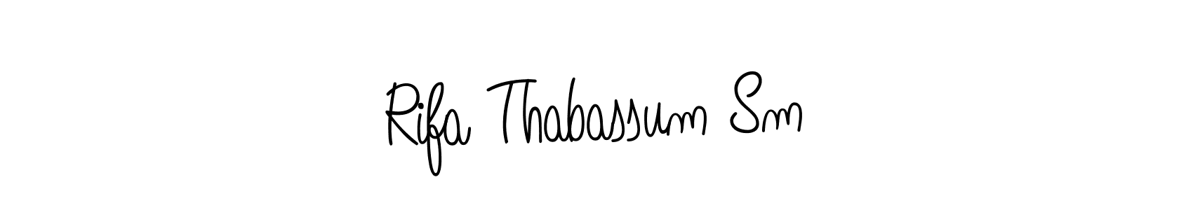 How to make Rifa Thabassum Sm signature? Angelique-Rose-font-FFP is a professional autograph style. Create handwritten signature for Rifa Thabassum Sm name. Rifa Thabassum Sm signature style 5 images and pictures png