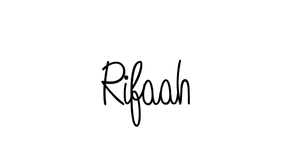 How to make Rifaah name signature. Use Angelique-Rose-font-FFP style for creating short signs online. This is the latest handwritten sign. Rifaah signature style 5 images and pictures png