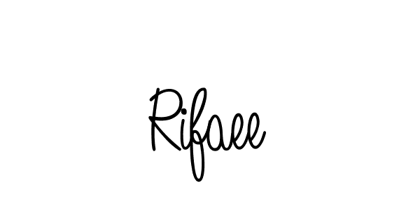 You should practise on your own different ways (Angelique-Rose-font-FFP) to write your name (Rifaee) in signature. don't let someone else do it for you. Rifaee signature style 5 images and pictures png