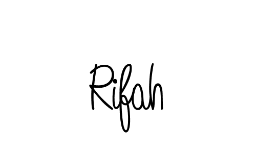 The best way (Angelique-Rose-font-FFP) to make a short signature is to pick only two or three words in your name. The name Rifah include a total of six letters. For converting this name. Rifah signature style 5 images and pictures png