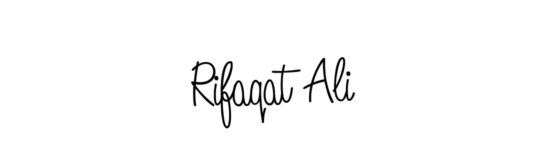 Make a beautiful signature design for name Rifaqat Ali. With this signature (Angelique-Rose-font-FFP) style, you can create a handwritten signature for free. Rifaqat Ali signature style 5 images and pictures png