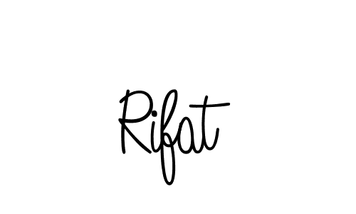 Use a signature maker to create a handwritten signature online. With this signature software, you can design (Angelique-Rose-font-FFP) your own signature for name Rifat. Rifat signature style 5 images and pictures png