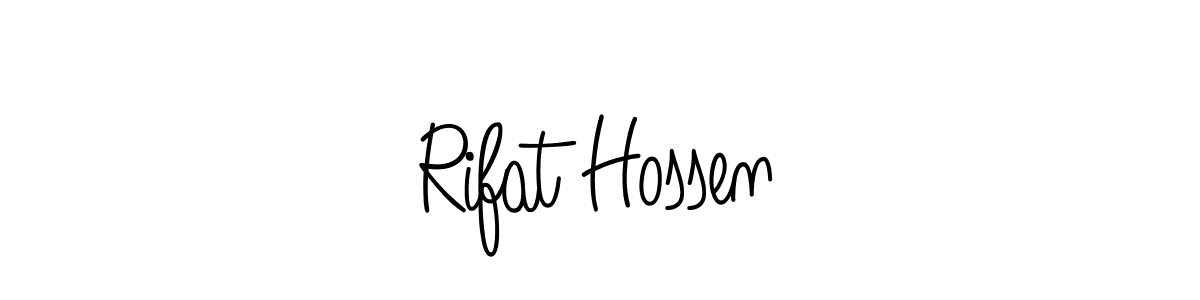 Design your own signature with our free online signature maker. With this signature software, you can create a handwritten (Angelique-Rose-font-FFP) signature for name Rifat Hossen. Rifat Hossen signature style 5 images and pictures png