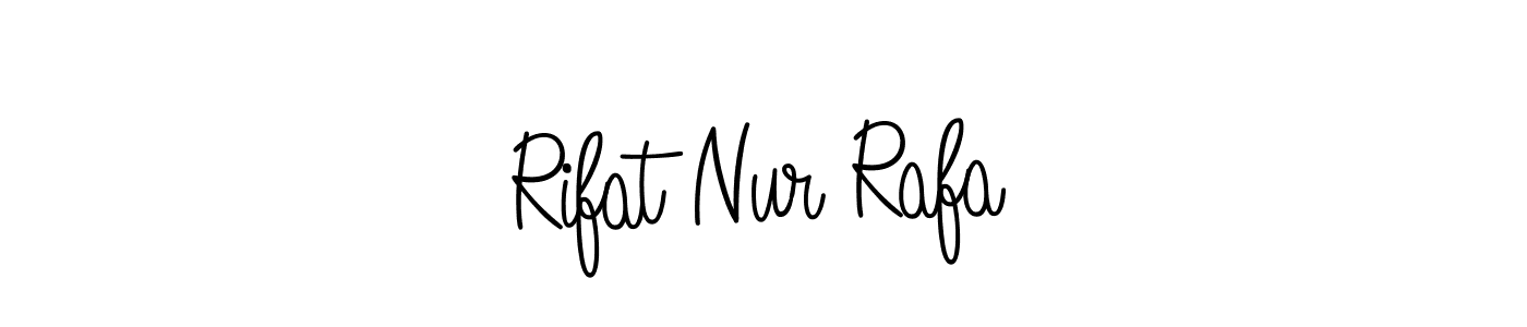 Create a beautiful signature design for name Rifat Nur Rafa. With this signature (Angelique-Rose-font-FFP) fonts, you can make a handwritten signature for free. Rifat Nur Rafa signature style 5 images and pictures png