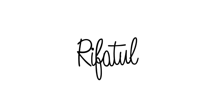 Use a signature maker to create a handwritten signature online. With this signature software, you can design (Angelique-Rose-font-FFP) your own signature for name Rifatul. Rifatul signature style 5 images and pictures png