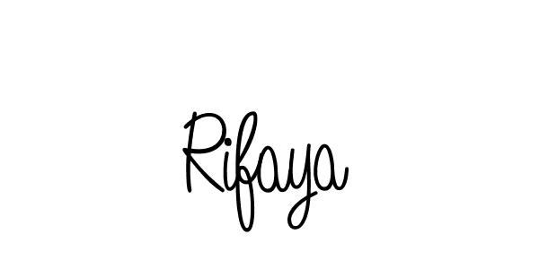 Rifaya stylish signature style. Best Handwritten Sign (Angelique-Rose-font-FFP) for my name. Handwritten Signature Collection Ideas for my name Rifaya. Rifaya signature style 5 images and pictures png