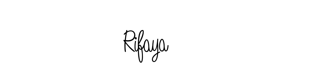 Design your own signature with our free online signature maker. With this signature software, you can create a handwritten (Angelique-Rose-font-FFP) signature for name Rifaya ❤️. Rifaya ❤️ signature style 5 images and pictures png