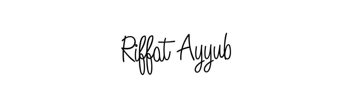 How to make Riffat Ayyub signature? Angelique-Rose-font-FFP is a professional autograph style. Create handwritten signature for Riffat Ayyub name. Riffat Ayyub signature style 5 images and pictures png