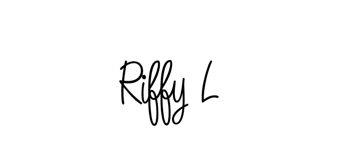 You should practise on your own different ways (Angelique-Rose-font-FFP) to write your name (Riffy L) in signature. don't let someone else do it for you. Riffy L signature style 5 images and pictures png