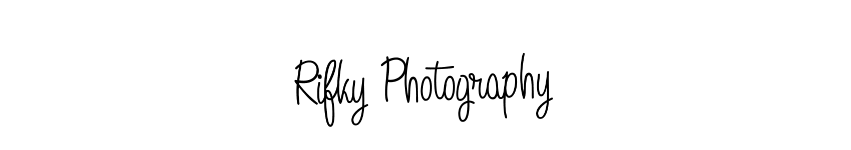 Make a beautiful signature design for name Rifky Photography. With this signature (Angelique-Rose-font-FFP) style, you can create a handwritten signature for free. Rifky Photography signature style 5 images and pictures png