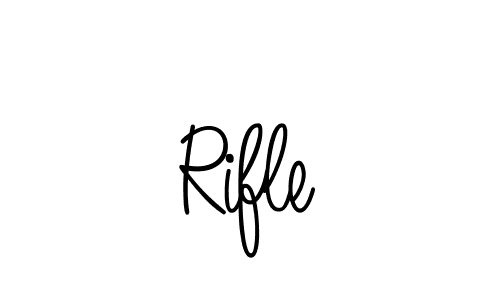 You should practise on your own different ways (Angelique-Rose-font-FFP) to write your name (Rifle) in signature. don't let someone else do it for you. Rifle signature style 5 images and pictures png