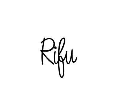 How to make Rifu name signature. Use Angelique-Rose-font-FFP style for creating short signs online. This is the latest handwritten sign. Rifu signature style 5 images and pictures png