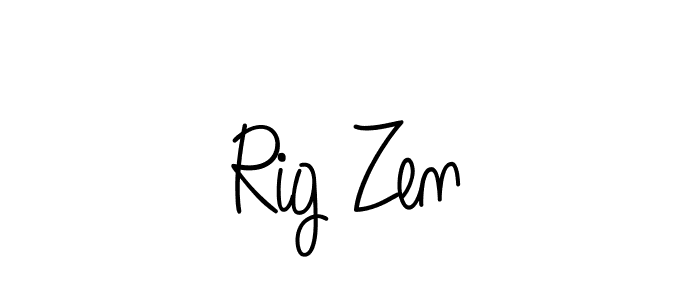 How to make Rig Zen signature? Angelique-Rose-font-FFP is a professional autograph style. Create handwritten signature for Rig Zen name. Rig Zen signature style 5 images and pictures png