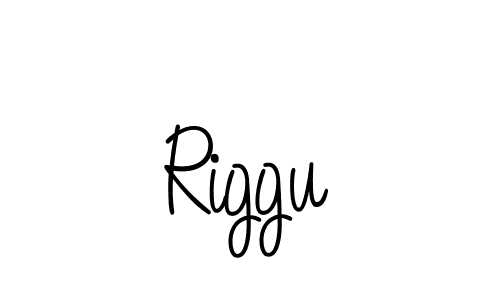 Create a beautiful signature design for name Riggu. With this signature (Angelique-Rose-font-FFP) fonts, you can make a handwritten signature for free. Riggu signature style 5 images and pictures png