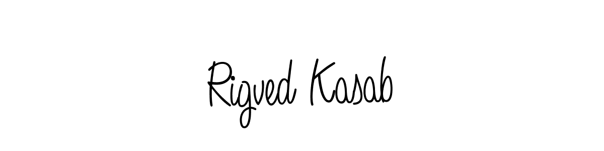 Rigved Kasab stylish signature style. Best Handwritten Sign (Angelique-Rose-font-FFP) for my name. Handwritten Signature Collection Ideas for my name Rigved Kasab. Rigved Kasab signature style 5 images and pictures png