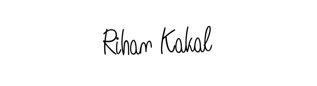 Create a beautiful signature design for name Rihan Kakal. With this signature (Angelique-Rose-font-FFP) fonts, you can make a handwritten signature for free. Rihan Kakal signature style 5 images and pictures png