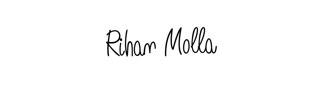 This is the best signature style for the Rihan Molla name. Also you like these signature font (Angelique-Rose-font-FFP). Mix name signature. Rihan Molla signature style 5 images and pictures png
