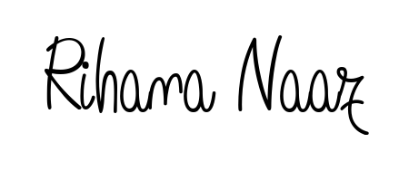 You should practise on your own different ways (Angelique-Rose-font-FFP) to write your name (Rihana Naaz) in signature. Don't let someone else do it for you. Rihana Naaz signature style 5 images and pictures png