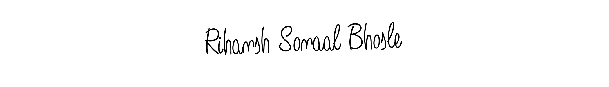 Design your own signature with our free online signature maker. With this signature software, you can create a handwritten (Angelique-Rose-font-FFP) signature for name Rihansh Sonaal Bhosle. Rihansh Sonaal Bhosle signature style 5 images and pictures png