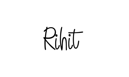 Make a beautiful signature design for name Rihit. With this signature (Angelique-Rose-font-FFP) style, you can create a handwritten signature for free. Rihit signature style 5 images and pictures png