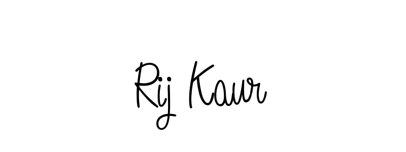 How to make Rij Kaur name signature. Use Angelique-Rose-font-FFP style for creating short signs online. This is the latest handwritten sign. Rij Kaur signature style 5 images and pictures png