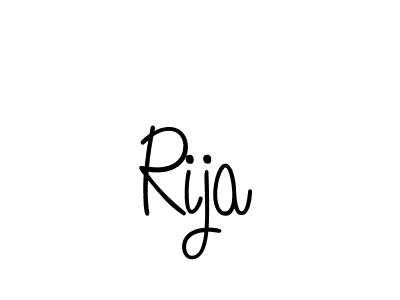 Make a beautiful signature design for name Rija. With this signature (Angelique-Rose-font-FFP) style, you can create a handwritten signature for free. Rija signature style 5 images and pictures png