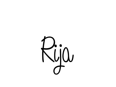 Make a beautiful signature design for name Rija. With this signature (Angelique-Rose-font-FFP) style, you can create a handwritten signature for free. Rija signature style 5 images and pictures png