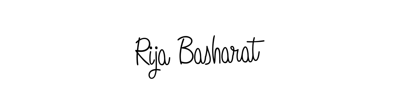 The best way (Angelique-Rose-font-FFP) to make a short signature is to pick only two or three words in your name. The name Rija Basharat include a total of six letters. For converting this name. Rija Basharat signature style 5 images and pictures png