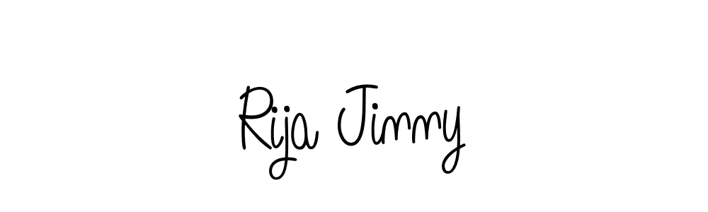 How to make Rija Jinny name signature. Use Angelique-Rose-font-FFP style for creating short signs online. This is the latest handwritten sign. Rija Jinny signature style 5 images and pictures png