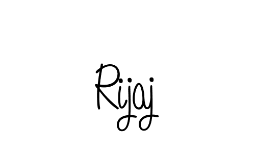 How to make Rijaj name signature. Use Angelique-Rose-font-FFP style for creating short signs online. This is the latest handwritten sign. Rijaj signature style 5 images and pictures png