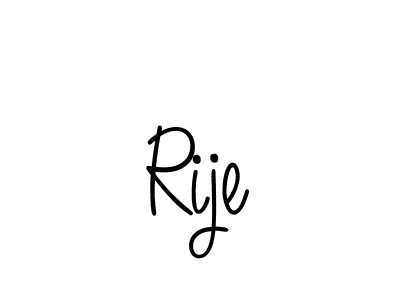 Rije stylish signature style. Best Handwritten Sign (Angelique-Rose-font-FFP) for my name. Handwritten Signature Collection Ideas for my name Rije. Rije signature style 5 images and pictures png